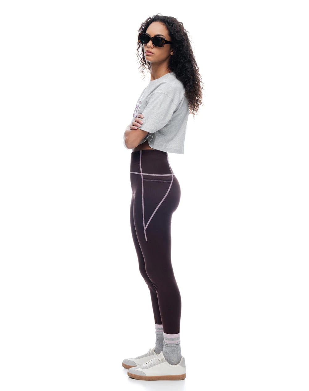Legging tiro alto vino tinto mujer - imagen 4