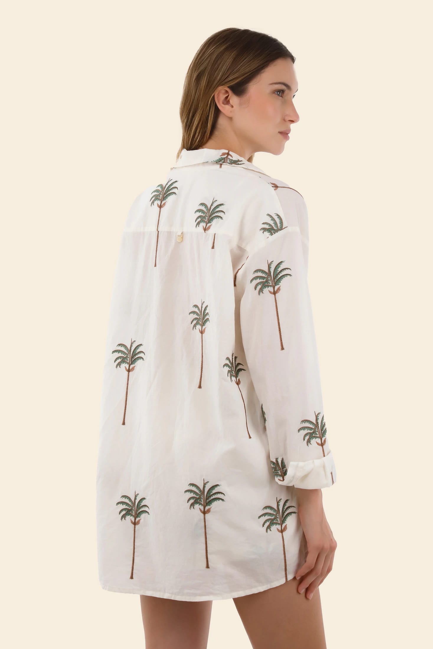 Ivory Summer Palms Vera Shirt - imagen 2