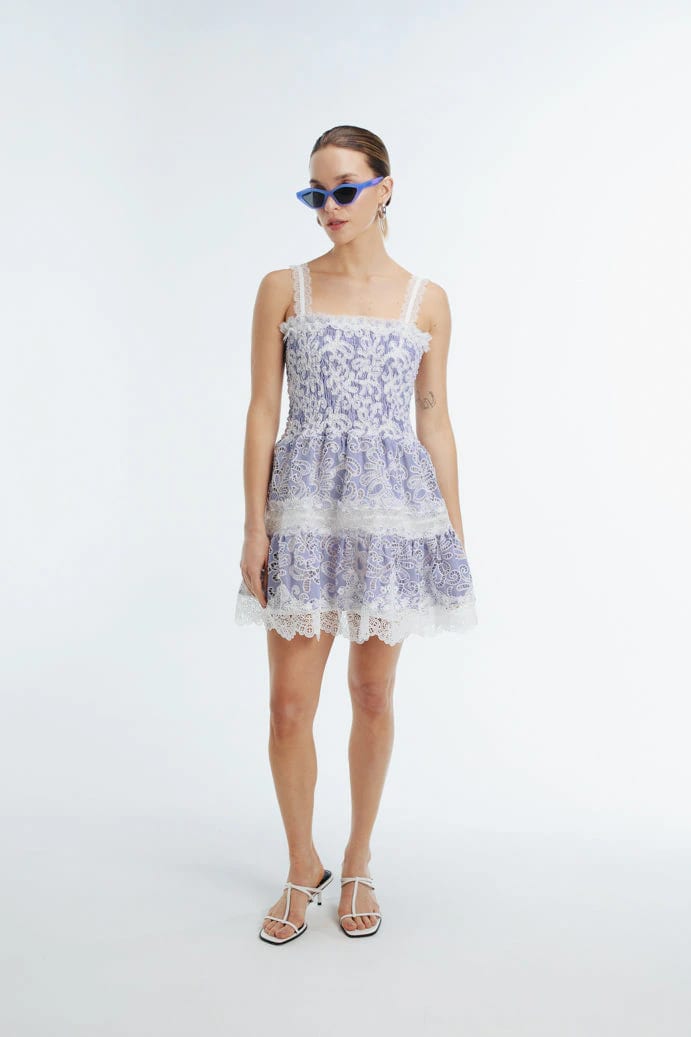 AERIN MINI DRESS BLUE - imagen 1