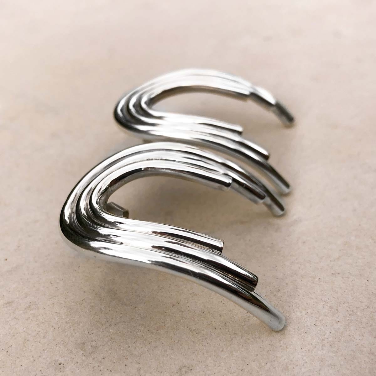 ARETES DECO GODDESS PLATA - imagen 2
