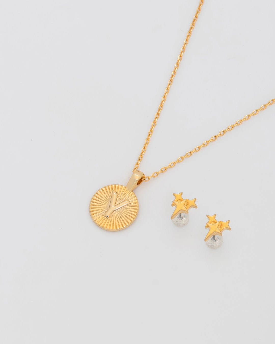 Collar Letra Destellos + Aretes - imagen 12