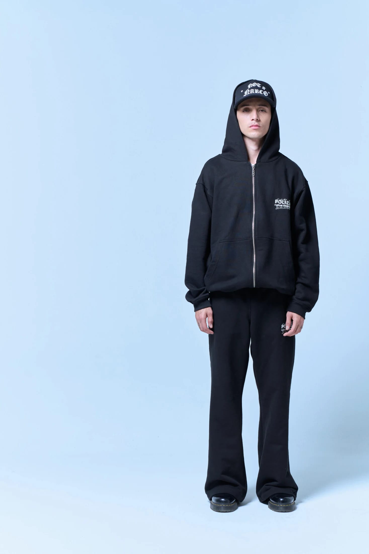 POLIZIA BLACK FLARED SWEATPANTS - imagen 10