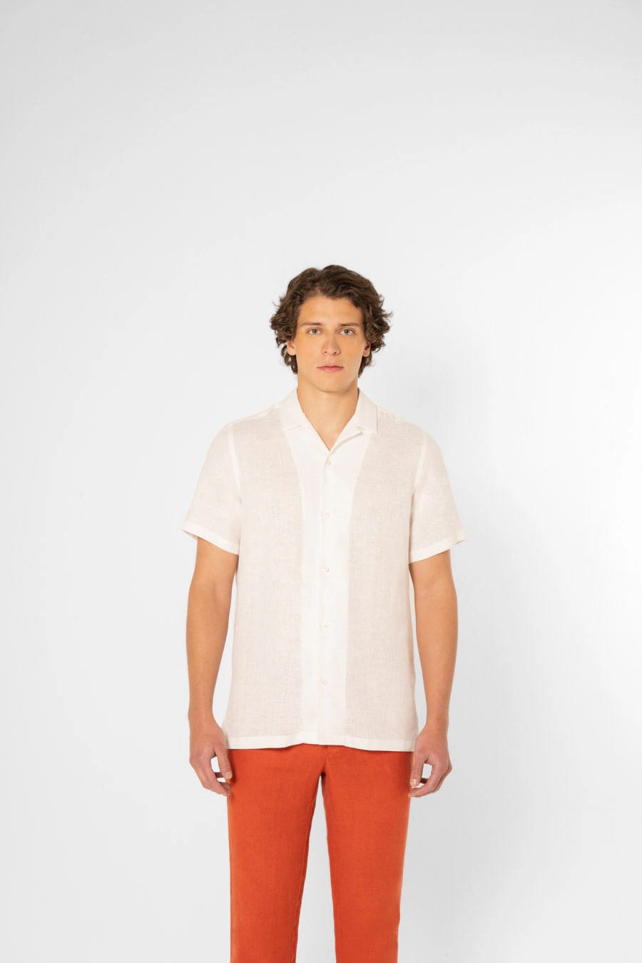 Men's linen shirt turquoise octopus - imagen 3