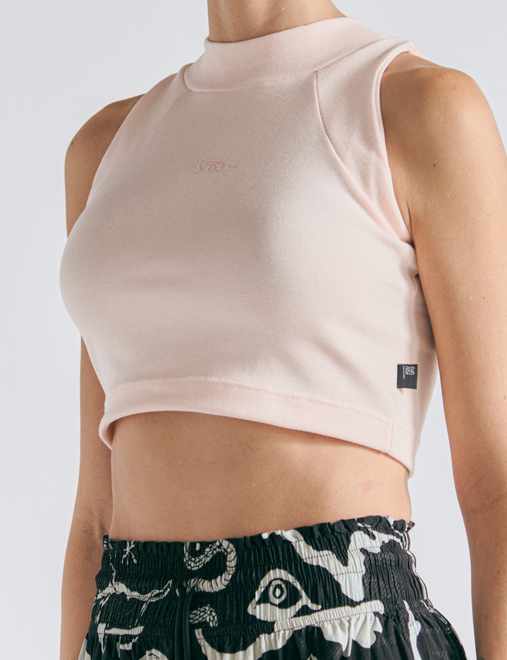 Crop Top Raglan  palo de rosa Mujer - imagen 2