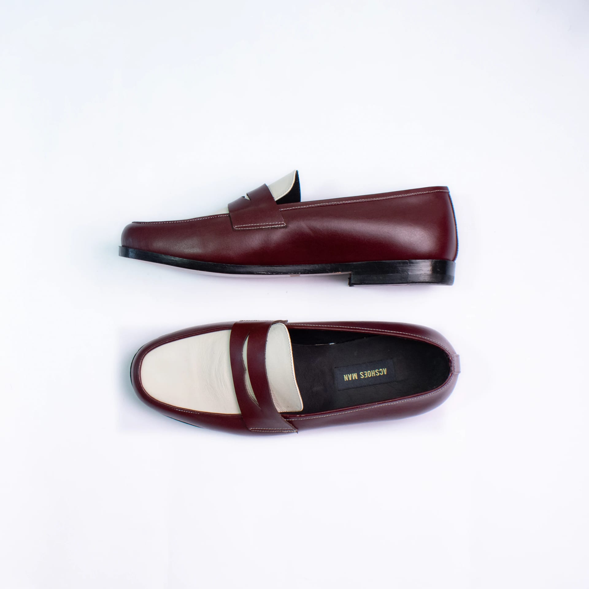 Penny loafers dark red & white - imagen 2