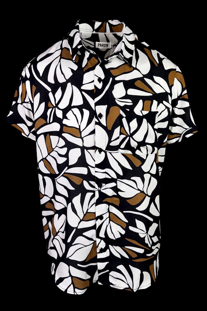 Camisa negra hojas - imagen 2
