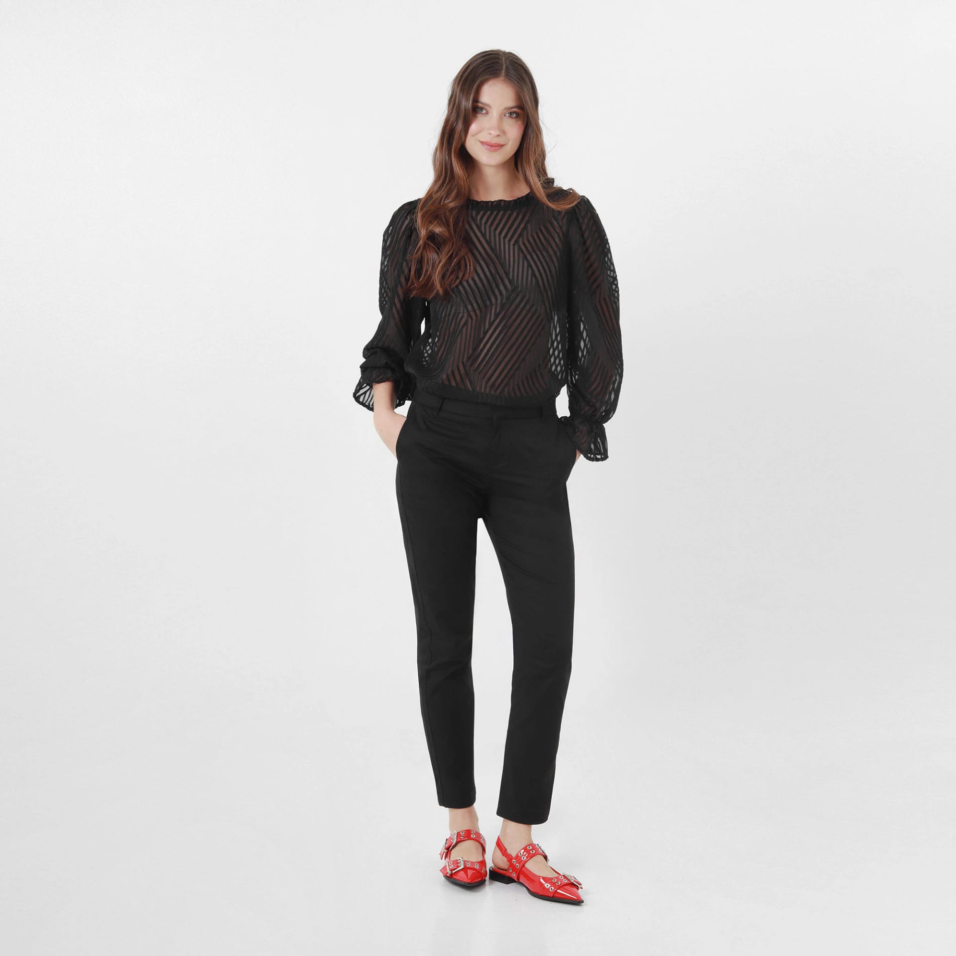 Pantalon Tiro Alto Bota Recta - imagen 1