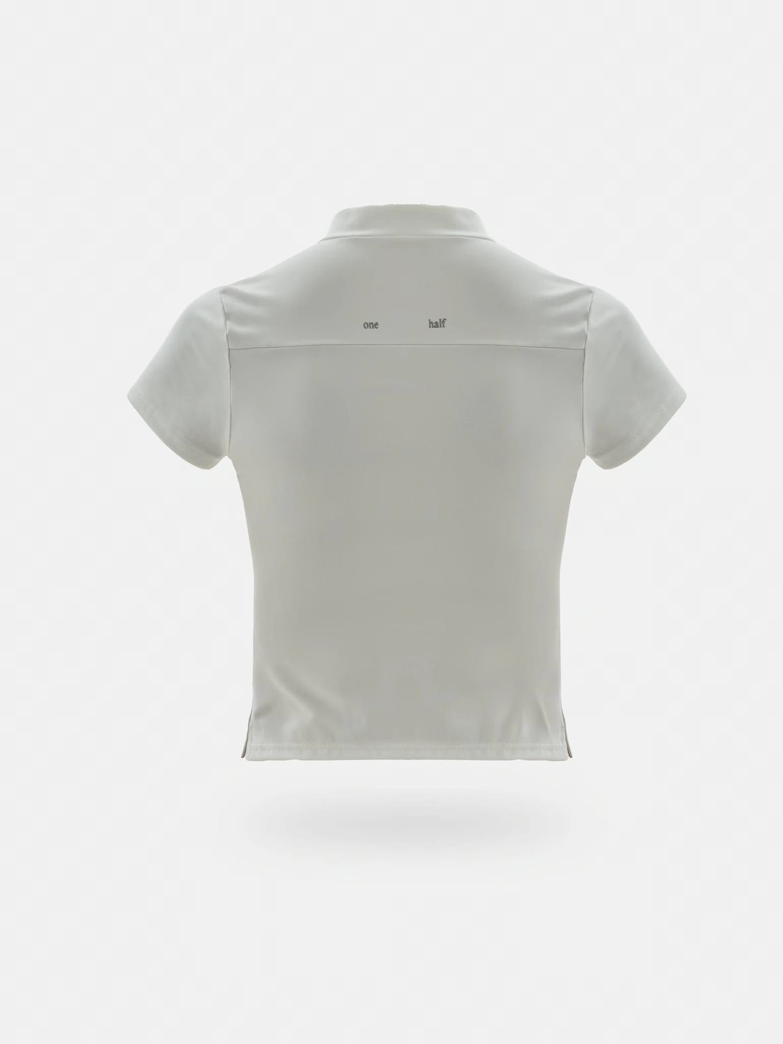 SHORT SLEEVE ZIP T-SHIRT - SOFT WHITE - imagen 4