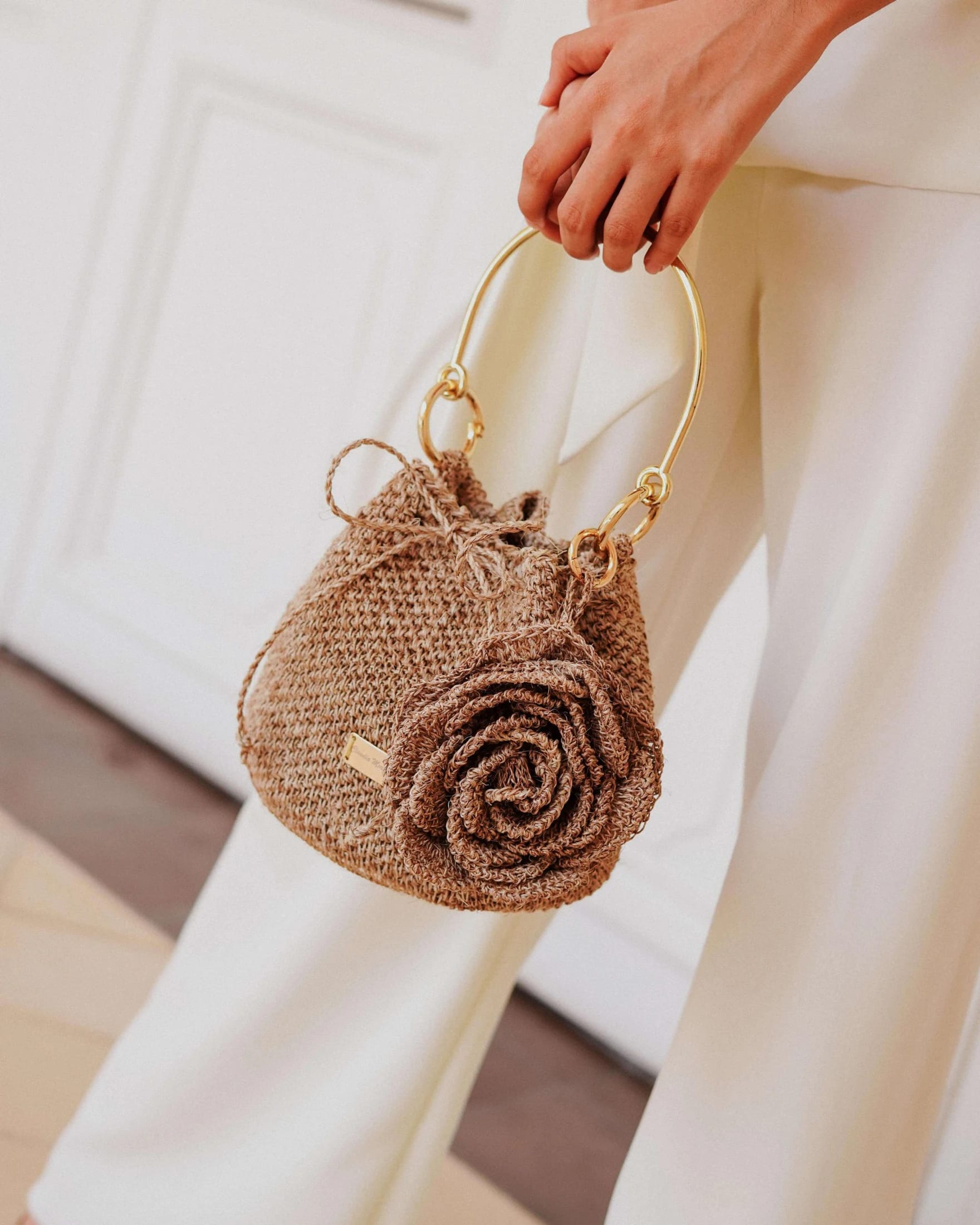 Bolso Flor – Fique beige - imagen 1