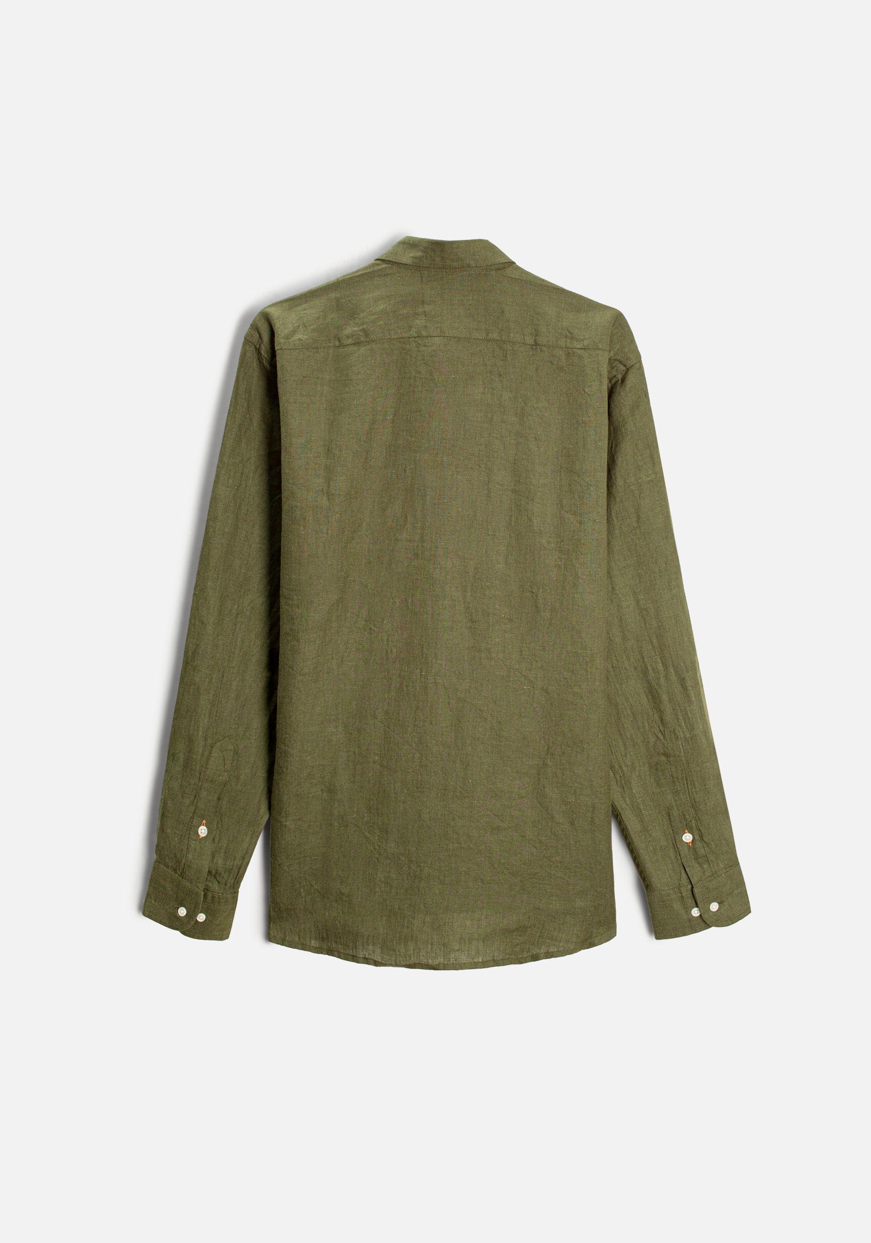 Camisa H CI Lino L-Ter Verde Olive - imagen 4