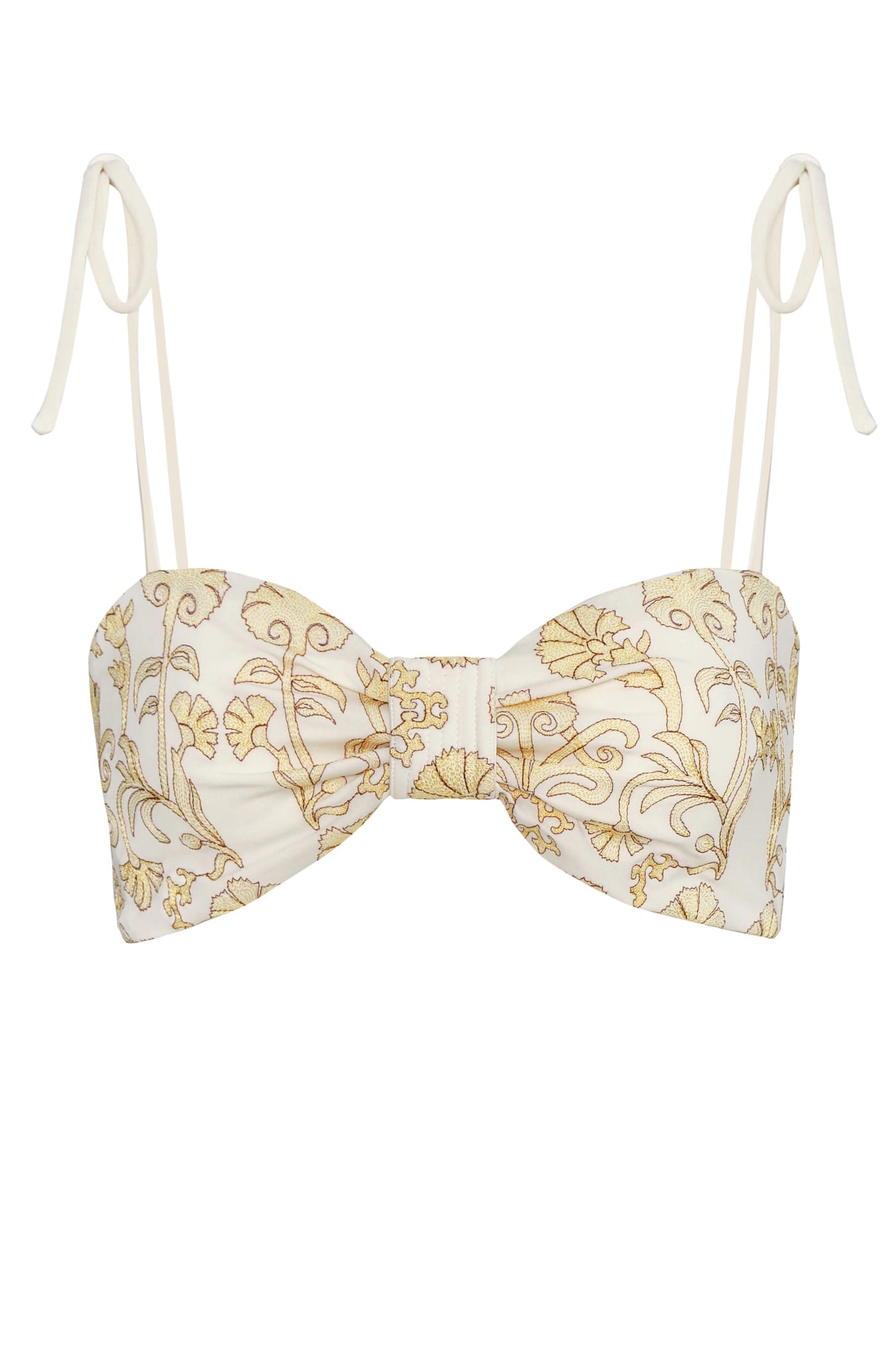 San Miguel Embroidered Top / Yellow Flowers - Ivory - imagen 1