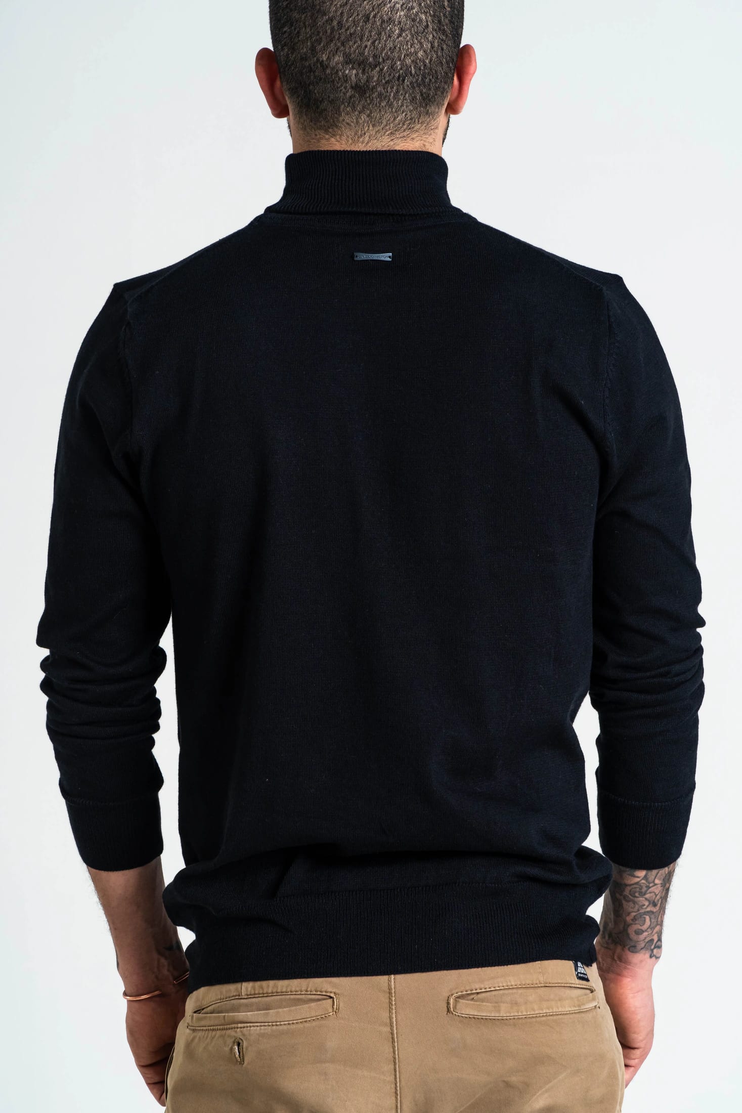Jersey Cuello Alto Algodón Negro - imagen 2