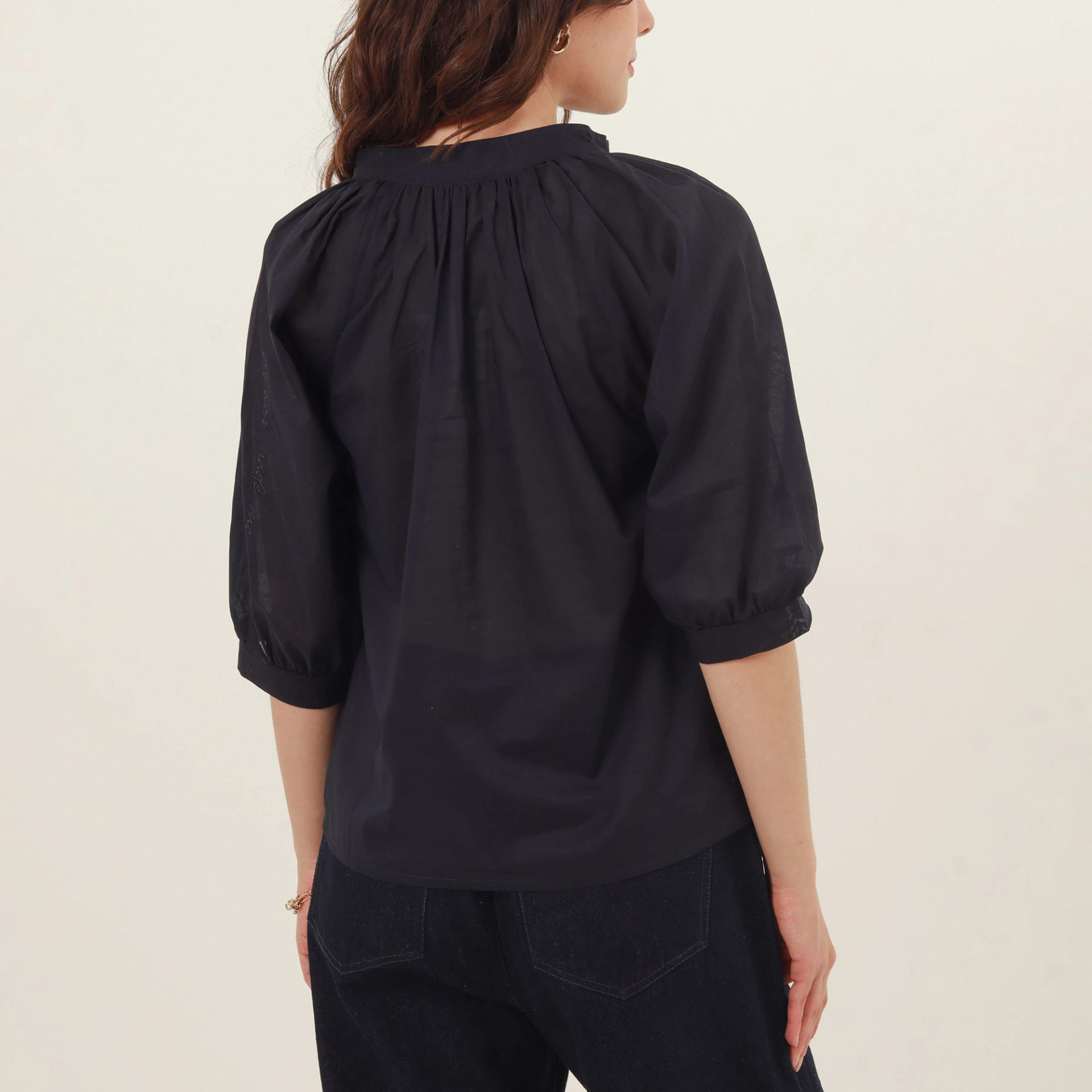 Blusa Cuello V Manga 3Cuartos - imagen 6