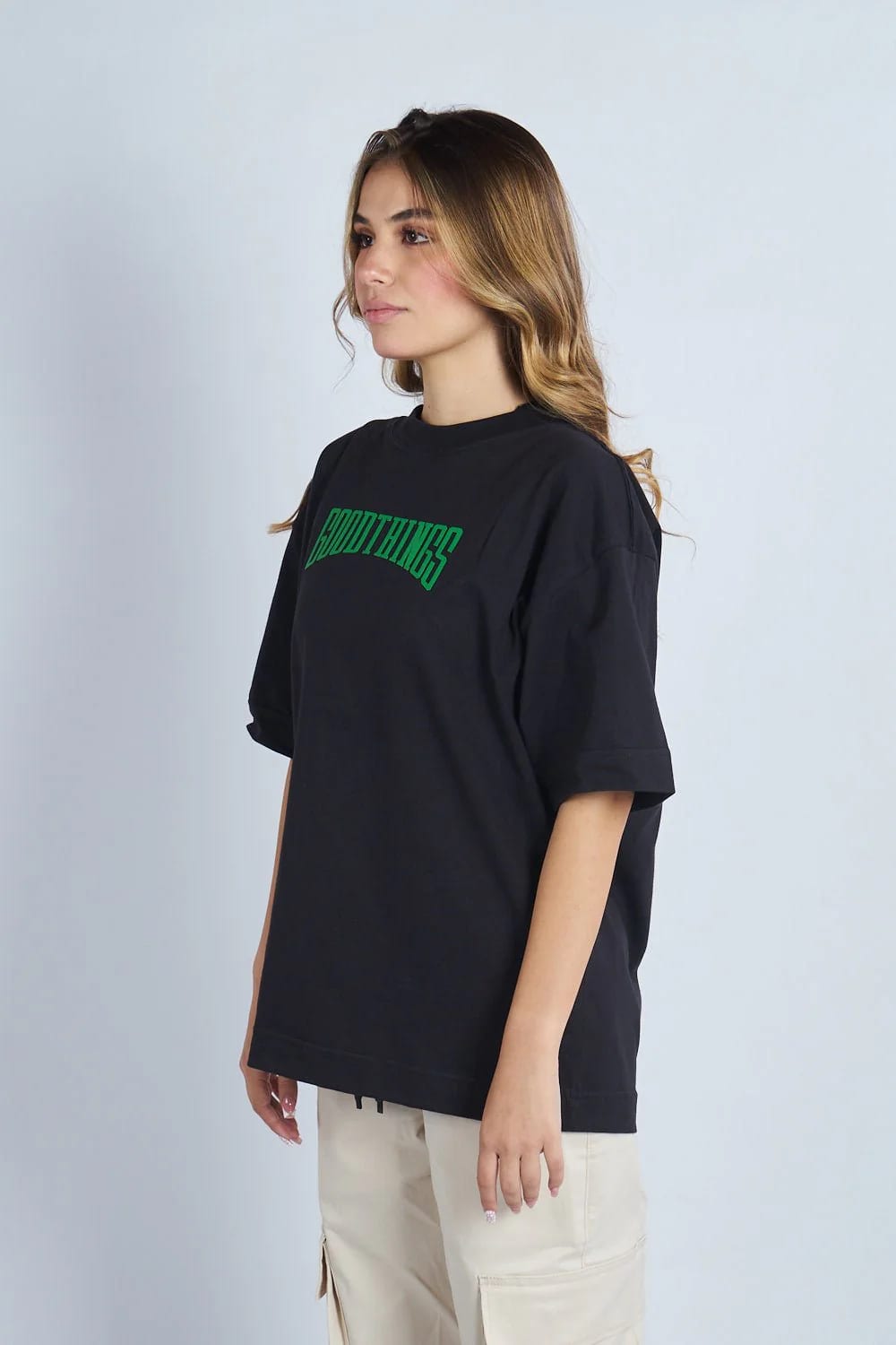 Camiseta oversize estampado Good Things Negro | DROP 03 | - imagen 6