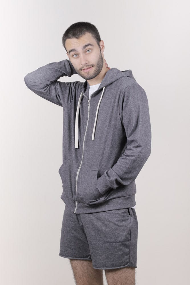 HOODIE DE CREMALLERA GRIS UNISEX - imagen 3