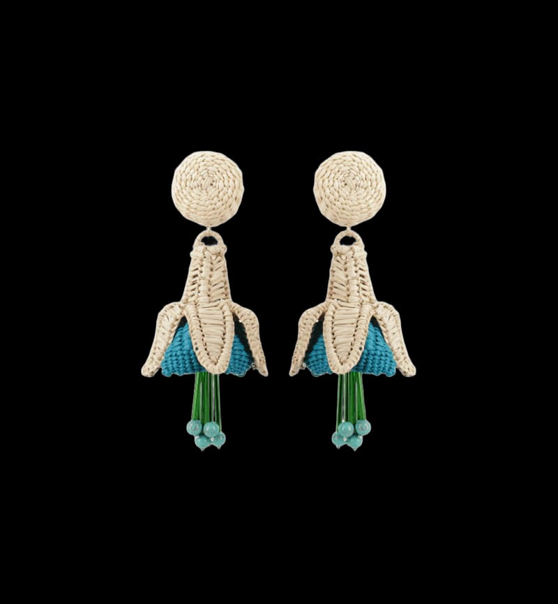 Aretes Fuchsia Azul - imagen 1