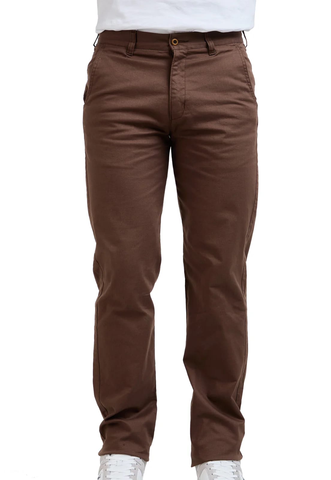 Pantalon dril cafe con spandex - imagen 10