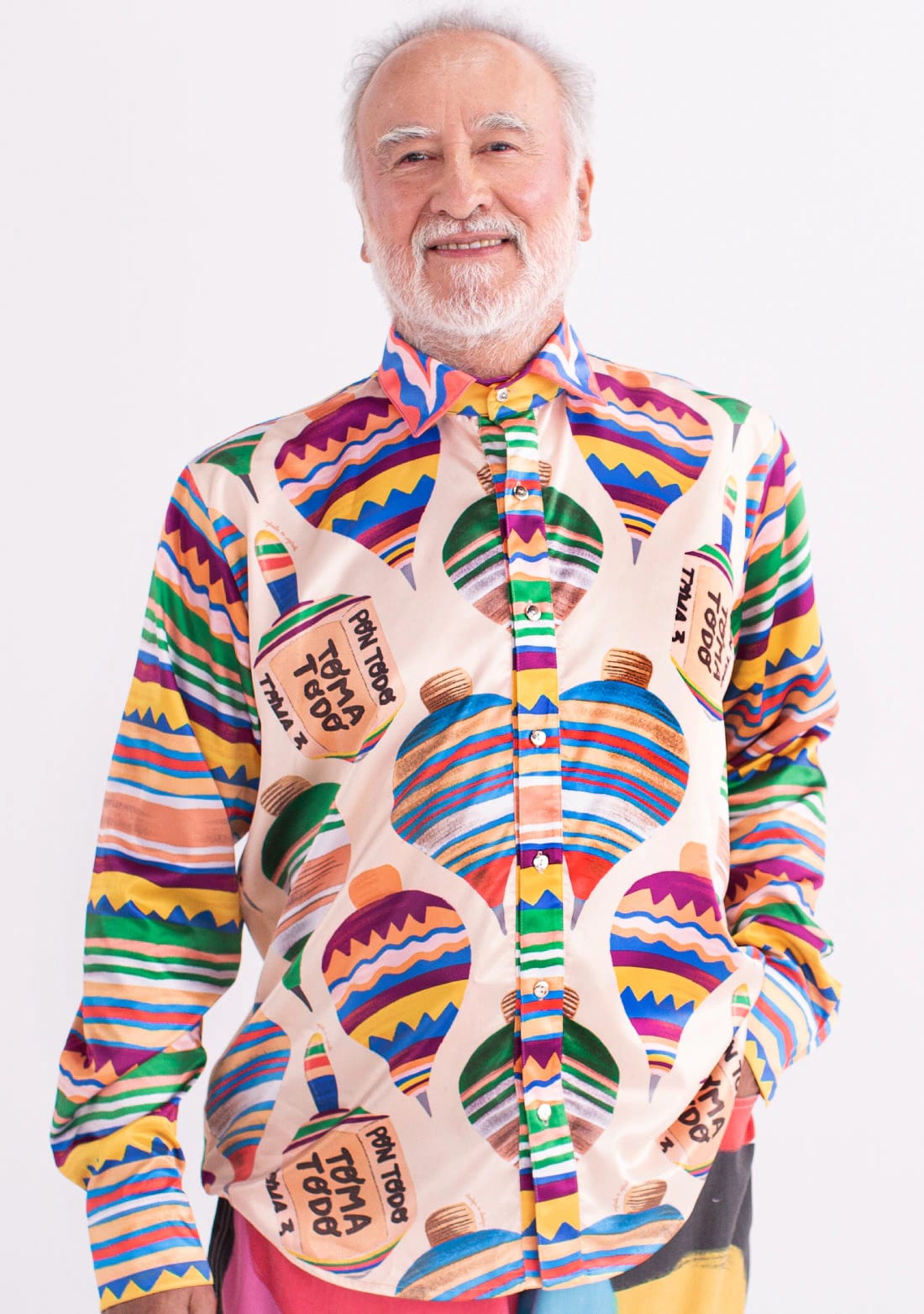 Camisa Manga Larga Unisex / Ilustración Trompo y Pirinola - imagen 1