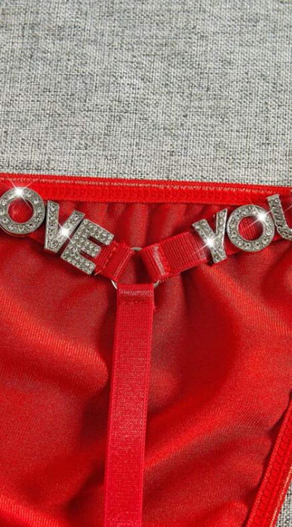 Tanga letras LOVE YOU rojo SH-204040-ROJ-M - imagen 3