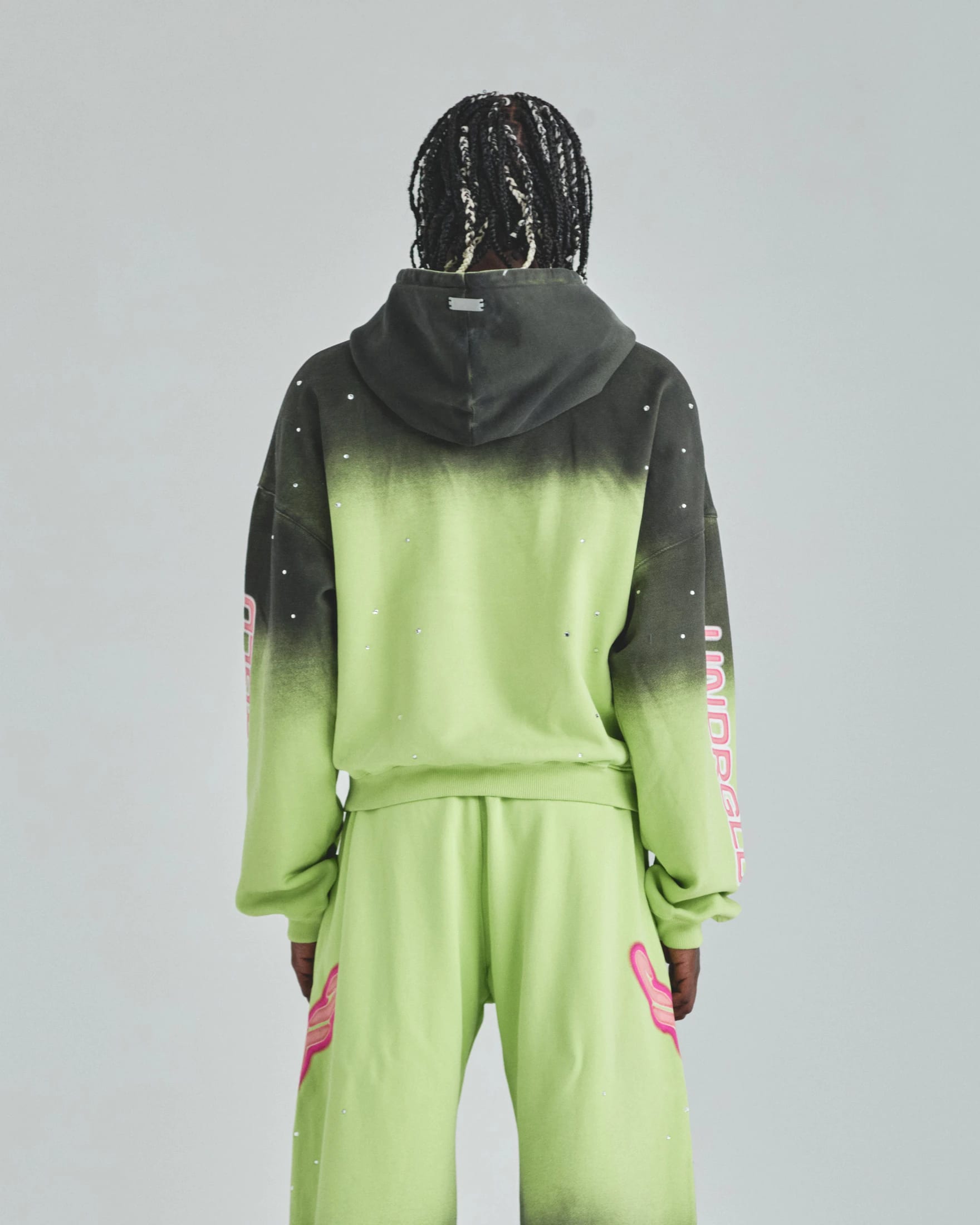 Act 1 Neon Boxy Fit Hoodie Faded Green - imagen 6