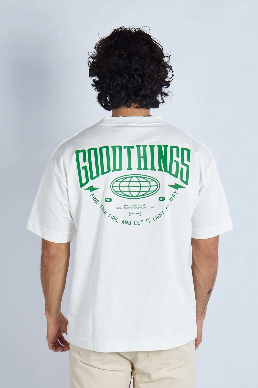 Camiseta oversize estampada Good Things Marfil| DROP 03 | - imagen 3