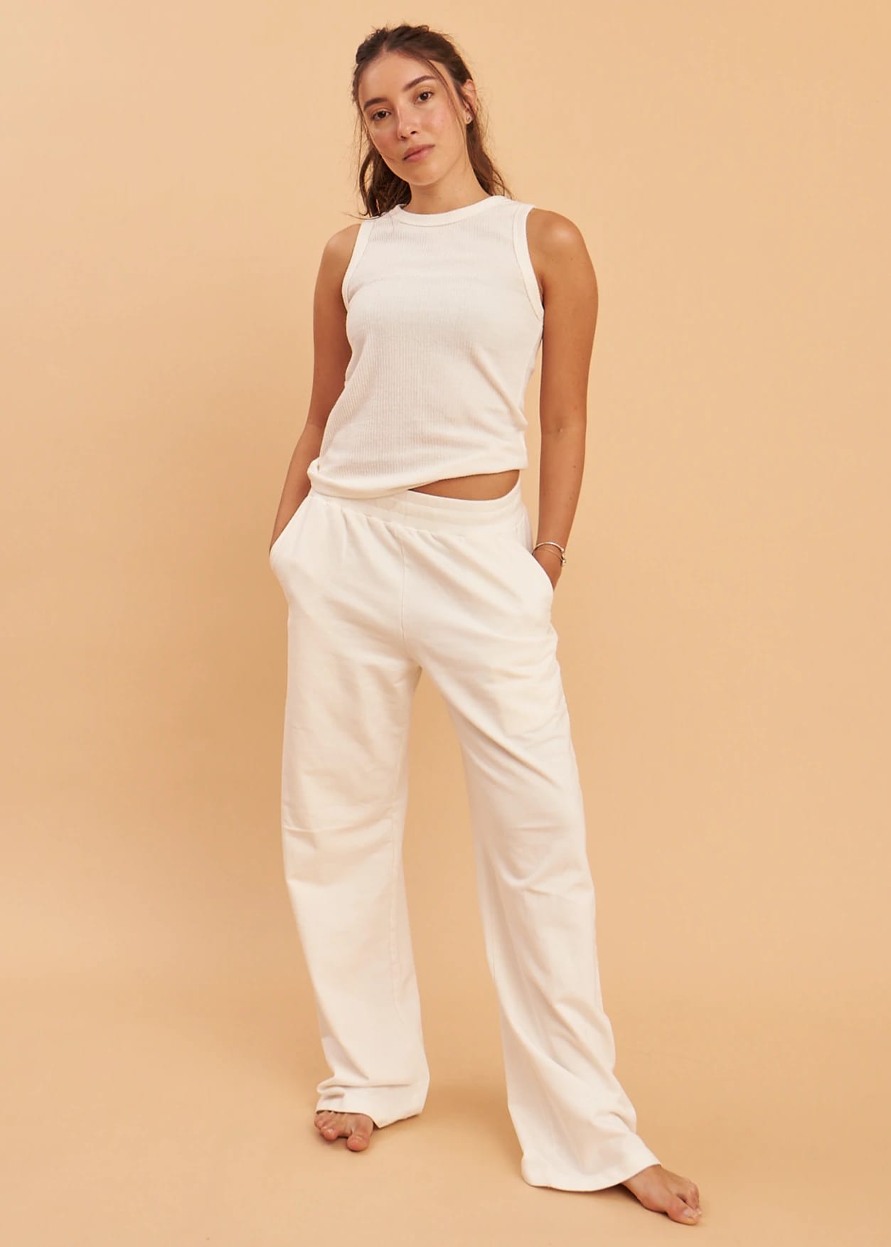 Pantalon Tipo sudadera blanco - imagen 2