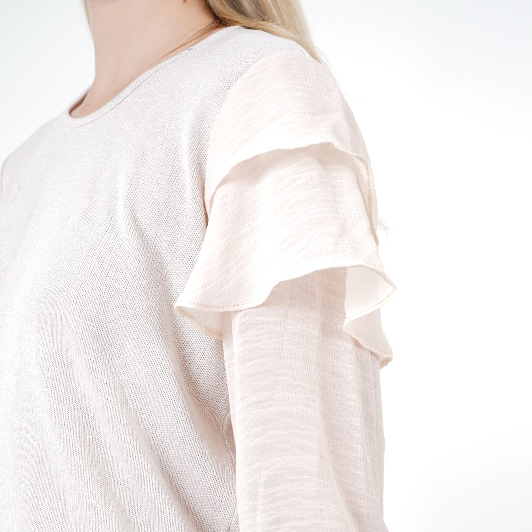 Camiseta top cuello redondo manga 3/4 con boleros - imagen 2