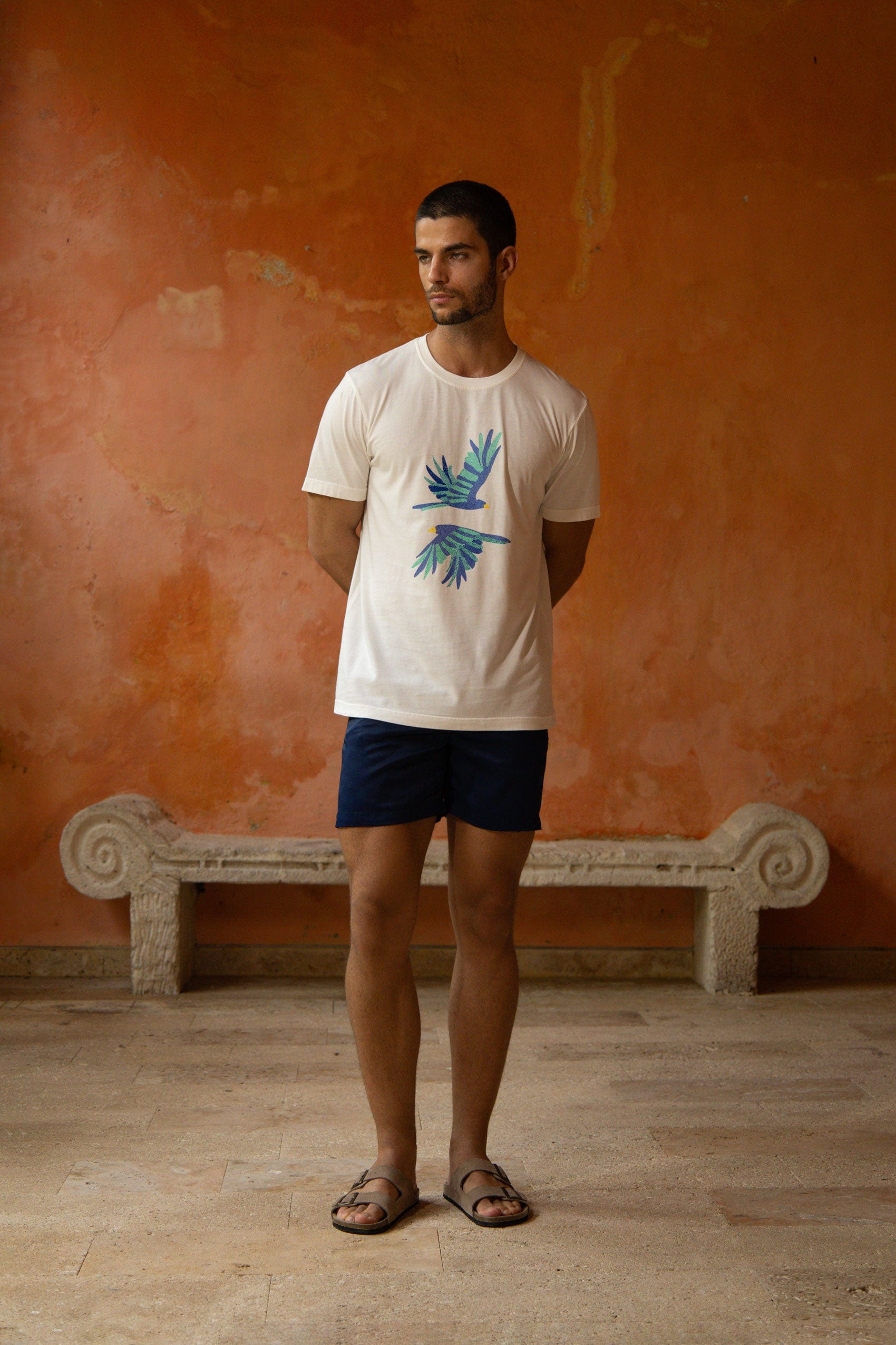 Men's cotton t-shirt blue prosperita - imagen 2