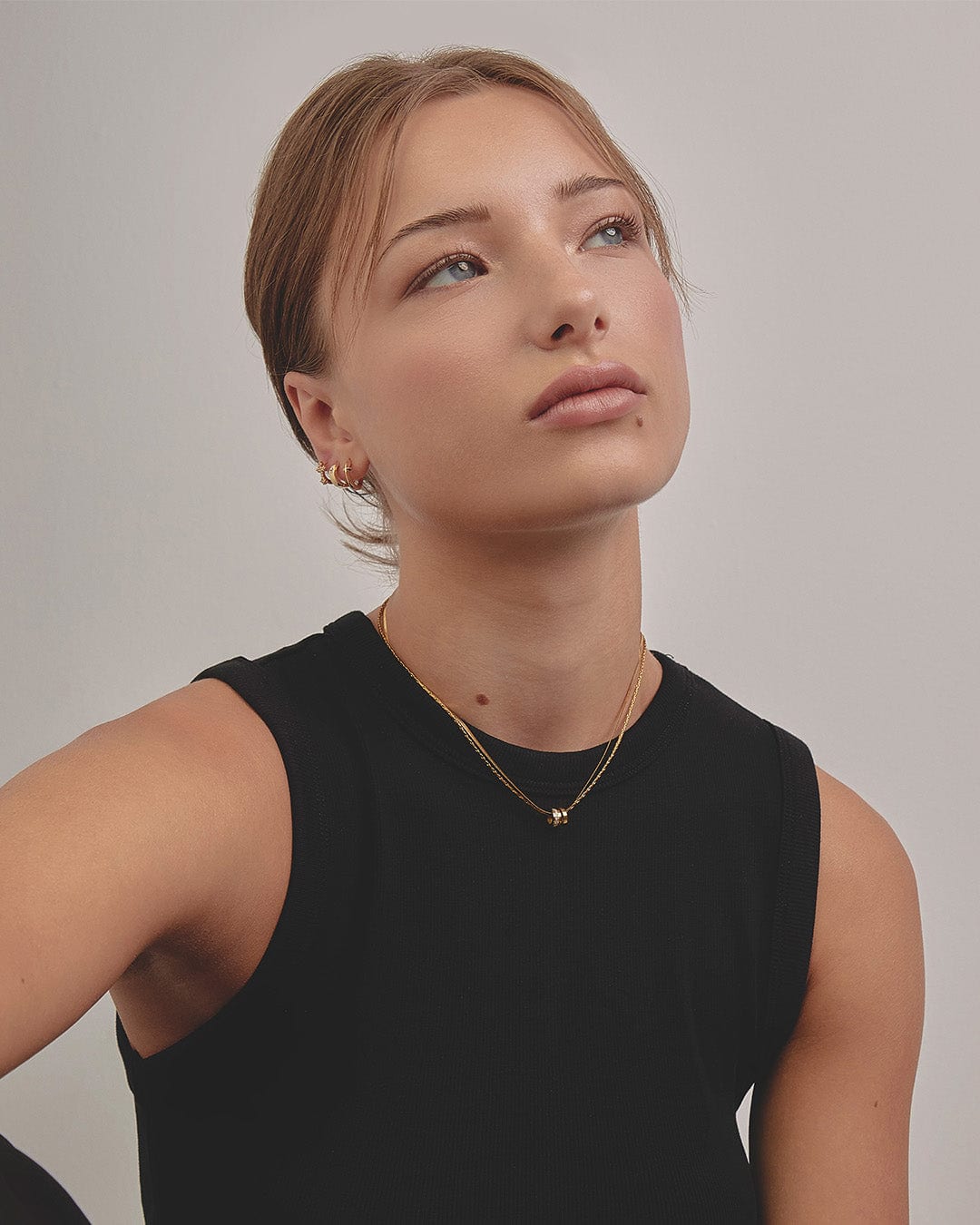 Collar Doble Cadena y Aros - imagen 6