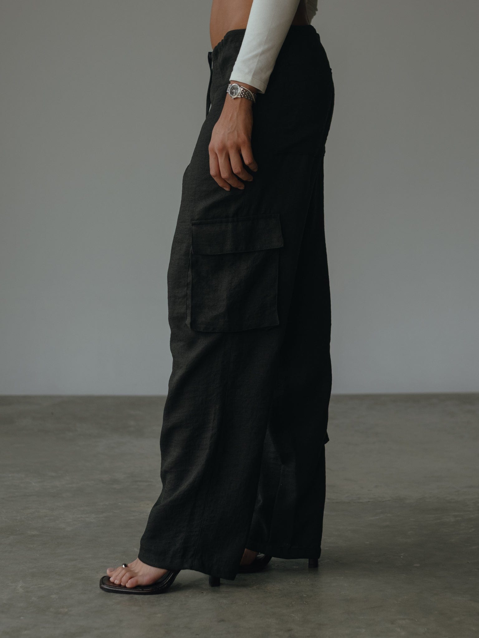 LIGHT CARGO PANT - BLACK - imagen 7