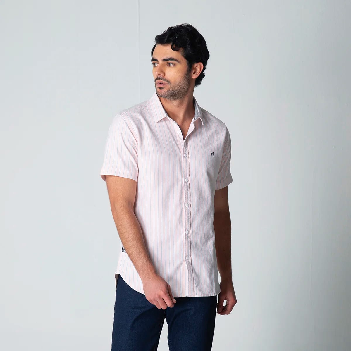 Camisa Slim Manga Corta Caleb - imagen 1