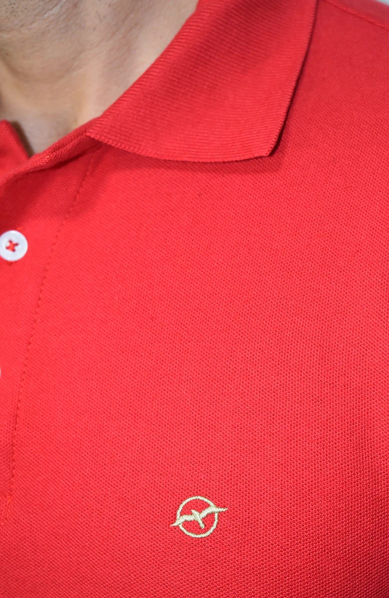 Camiseta Polo Rojo Para Hombre - imagen 2