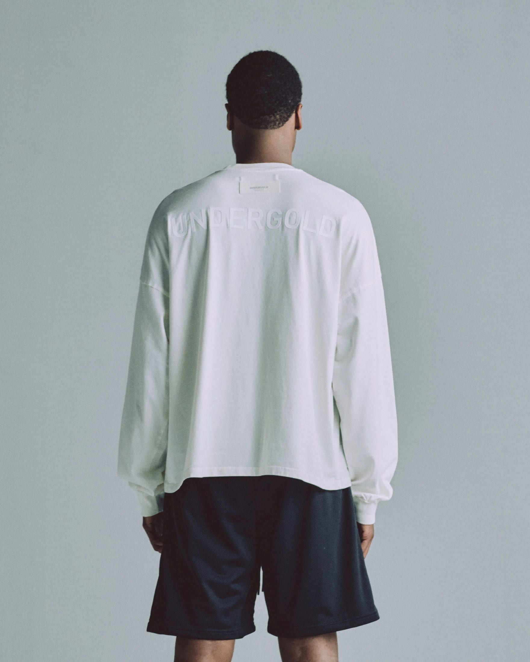 Line Logo Long Sleeve Boxy Fit Tshirt White - imagen 7