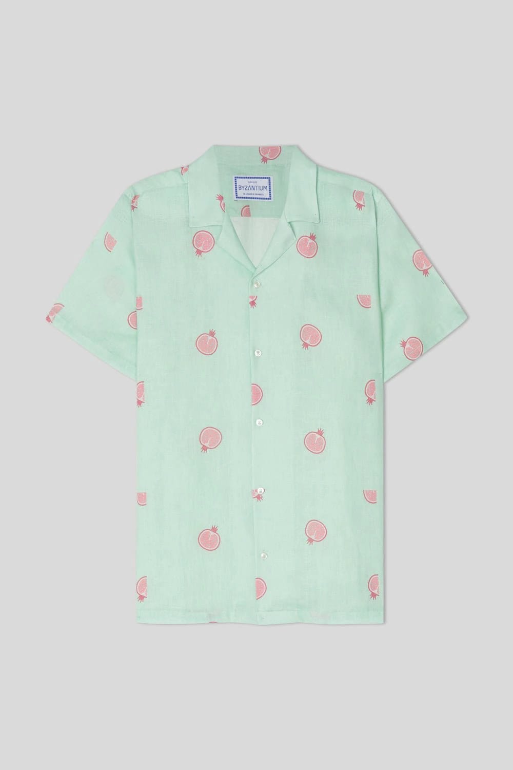 Men's bastión linen shirt turquoise - imagen 1