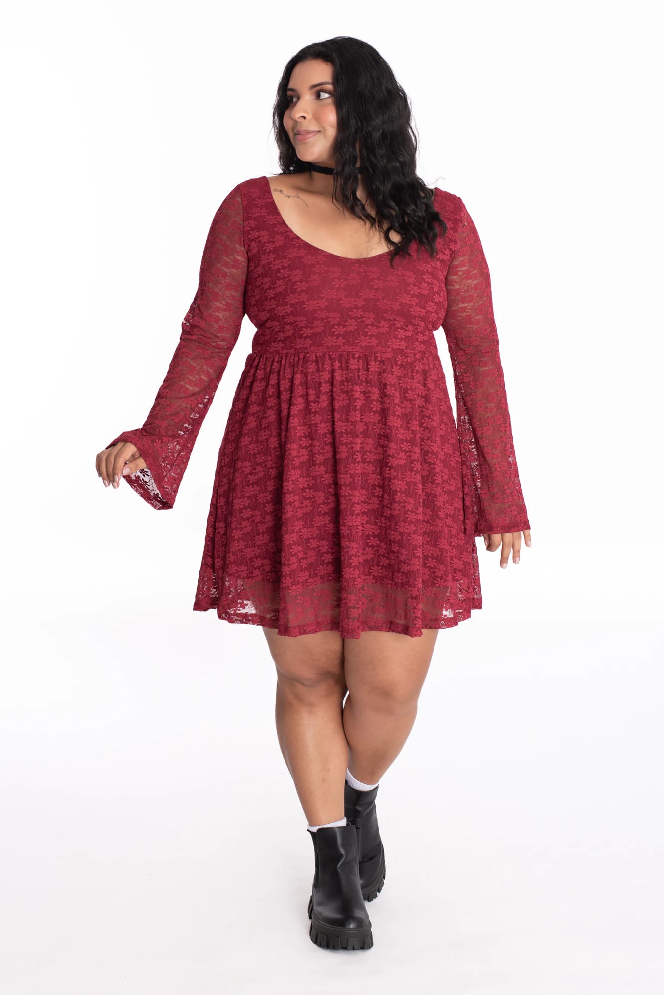Vestido Florencia Vinotinto - imagen 20