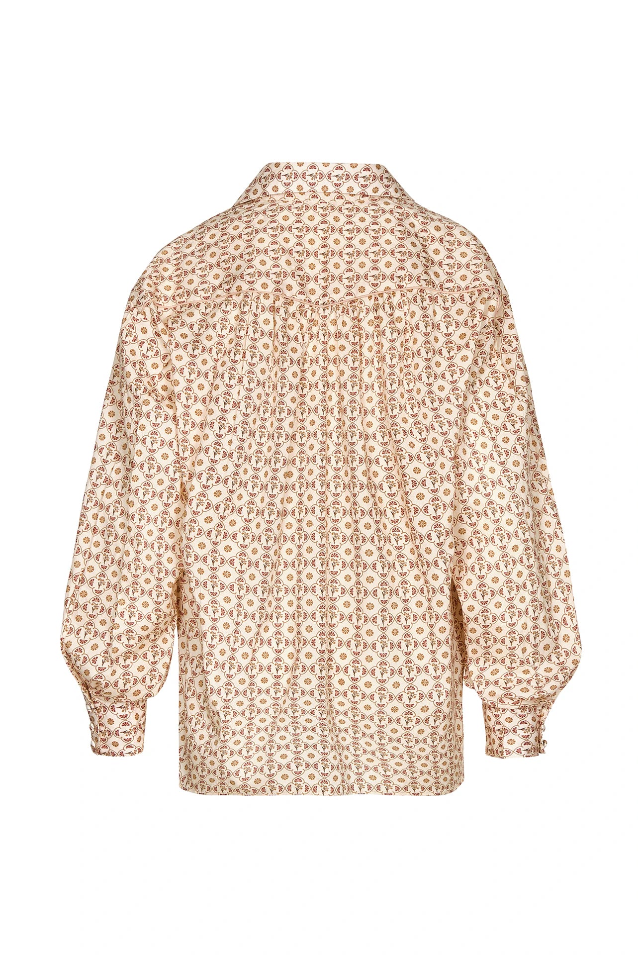 Barnes Cotton Bio Shirt / Beige May Flower - imagen 3