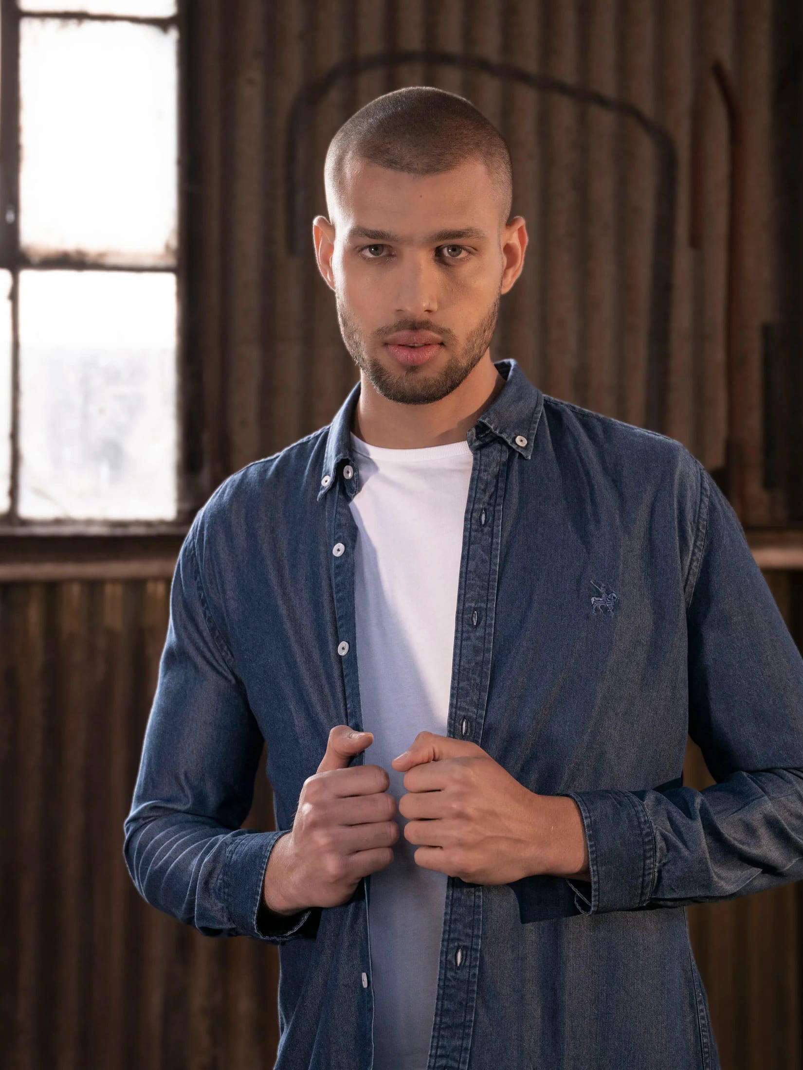 Camisa First-Class Denim Hombre Azul oscuro - imagen 6