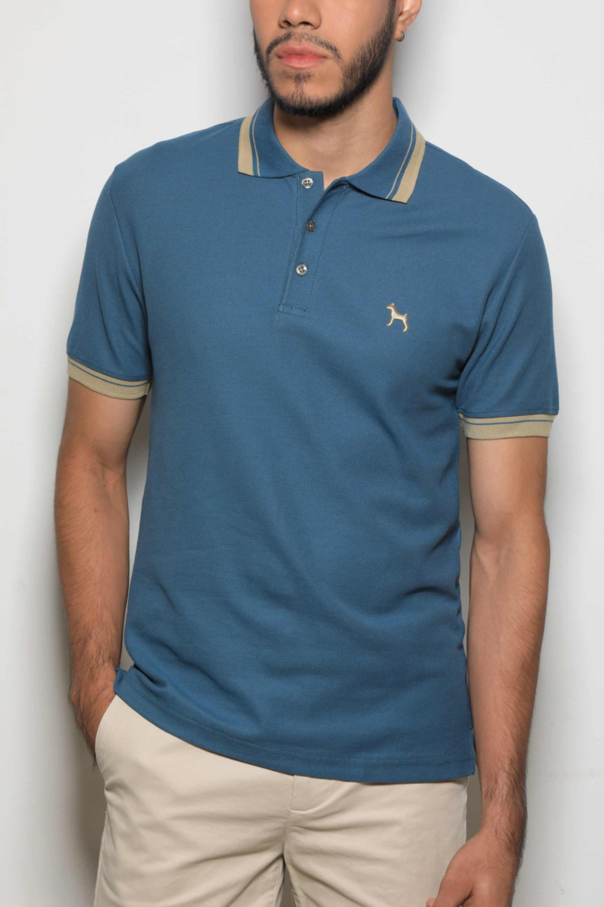 Polo Básica Azul Acero - imagen 3