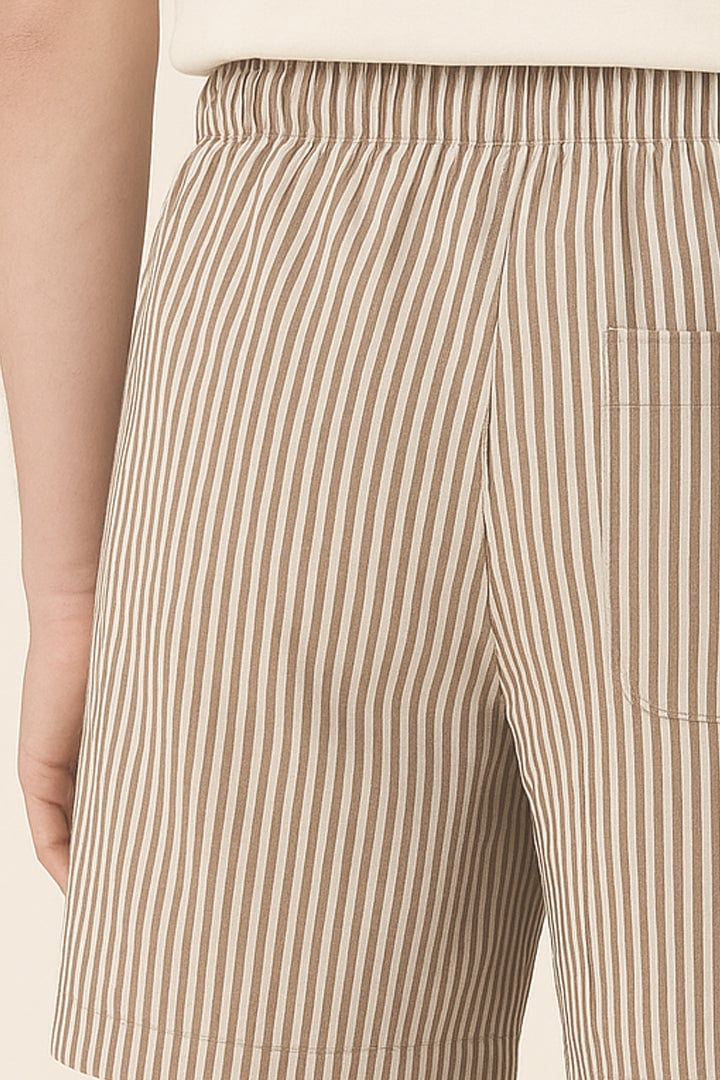 Short rayas blanco y café - imagen 3
