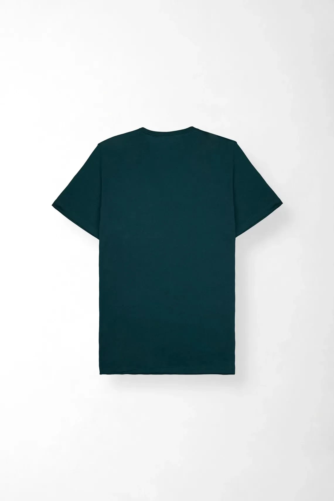 Camiseta gráfica regular fit con mini gráfico al pecho de algodón verde petróleo para hombre - imagen 4