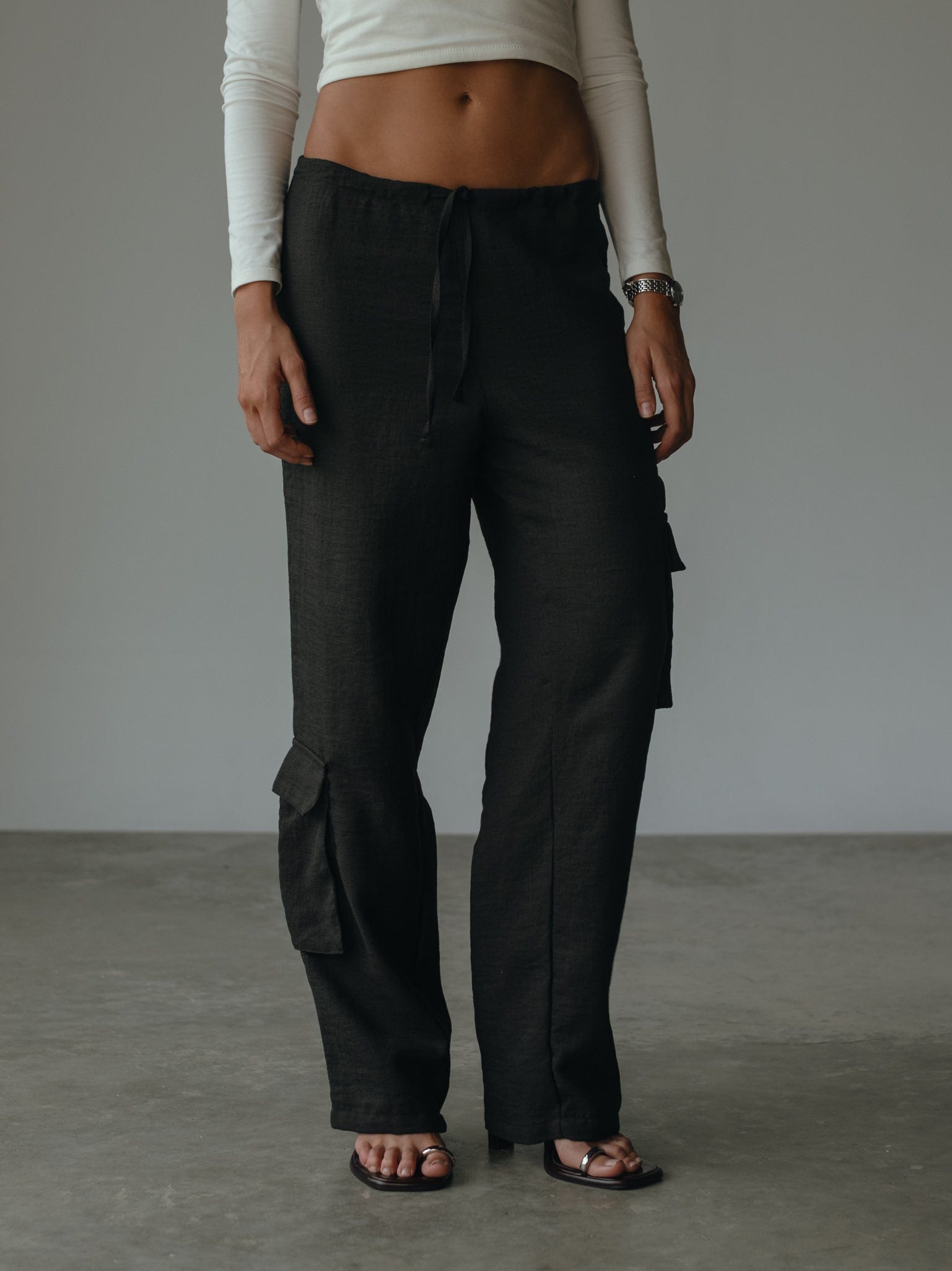 LIGHT CARGO PANT - BLACK - imagen 3