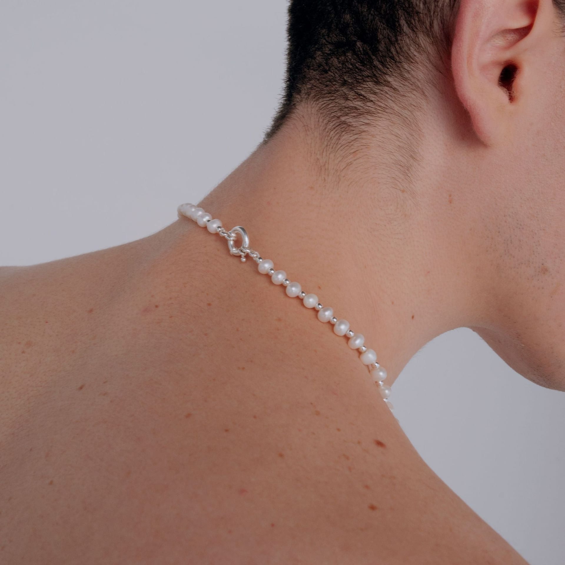 PEARL & SILVER BEAD NECKLACE | COLLAR DE PERLAS DE AGUA DULCE Y BALINES EN PLATA 925 - imagen 5