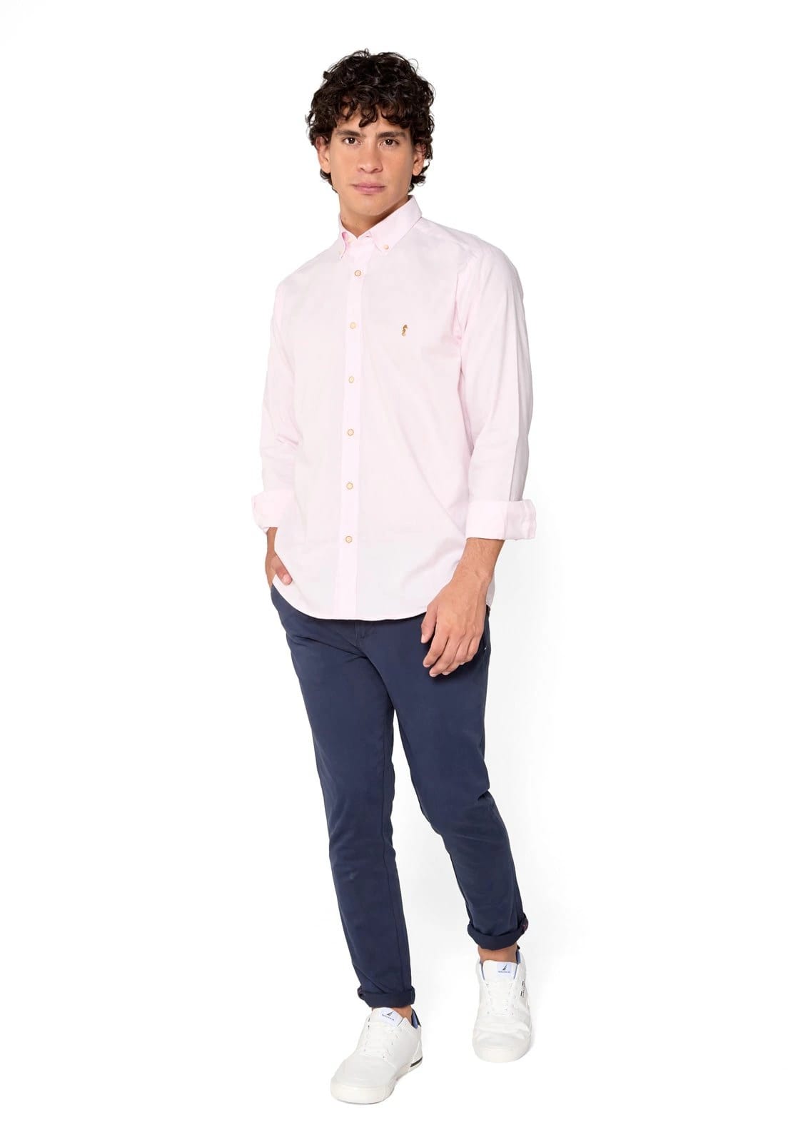 Camisa Manga Larga Oxford Premium Rosada - imagen 5