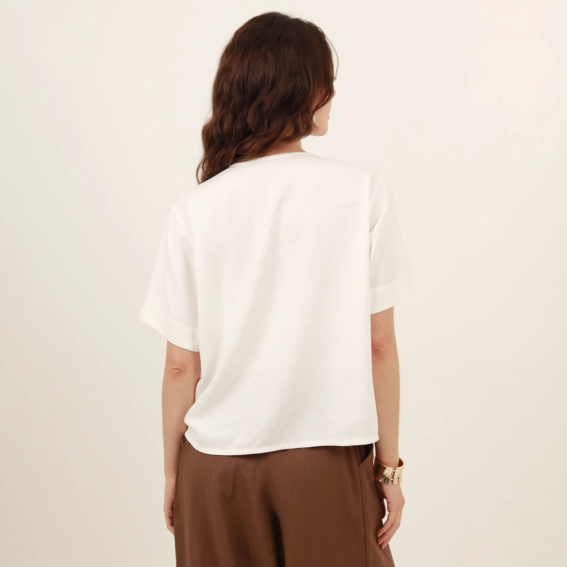 Blusa Escote Redondo  Manga Corta - imagen 5