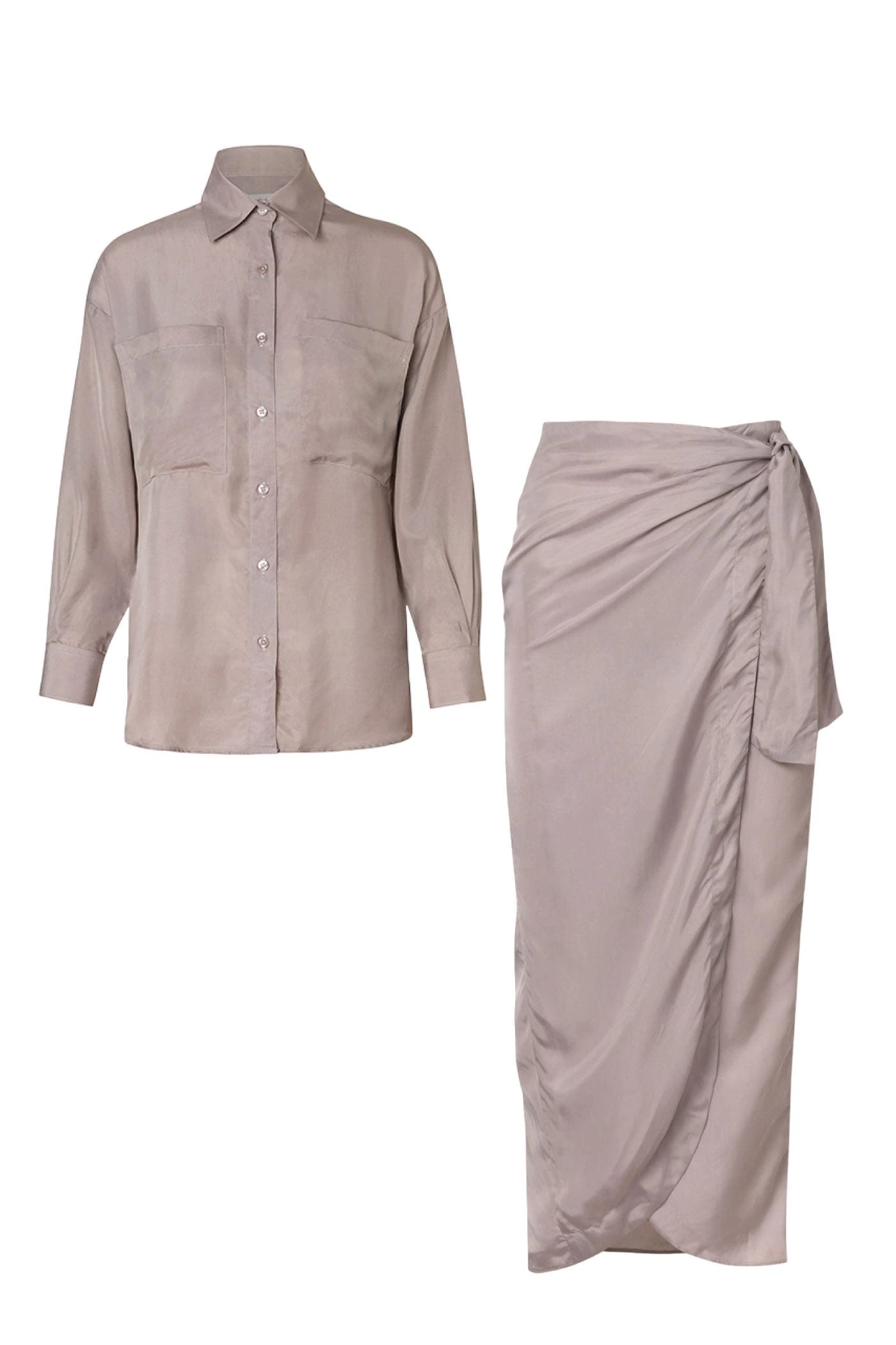 Set Cupro Wrap Skirt + Cupro Blouse - imagen 5