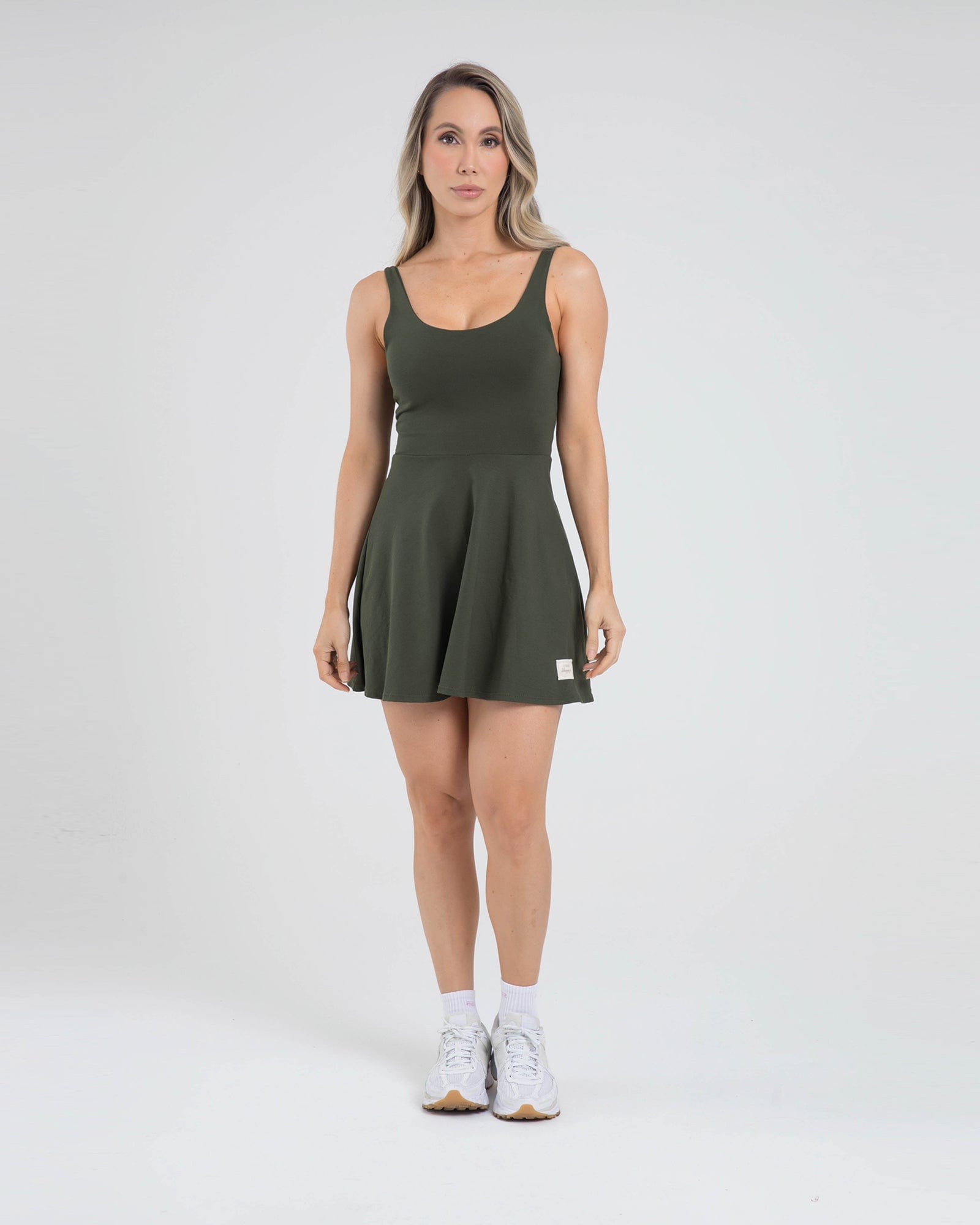Vestido falda light form verde oscuro offline FIBER - imagen 1