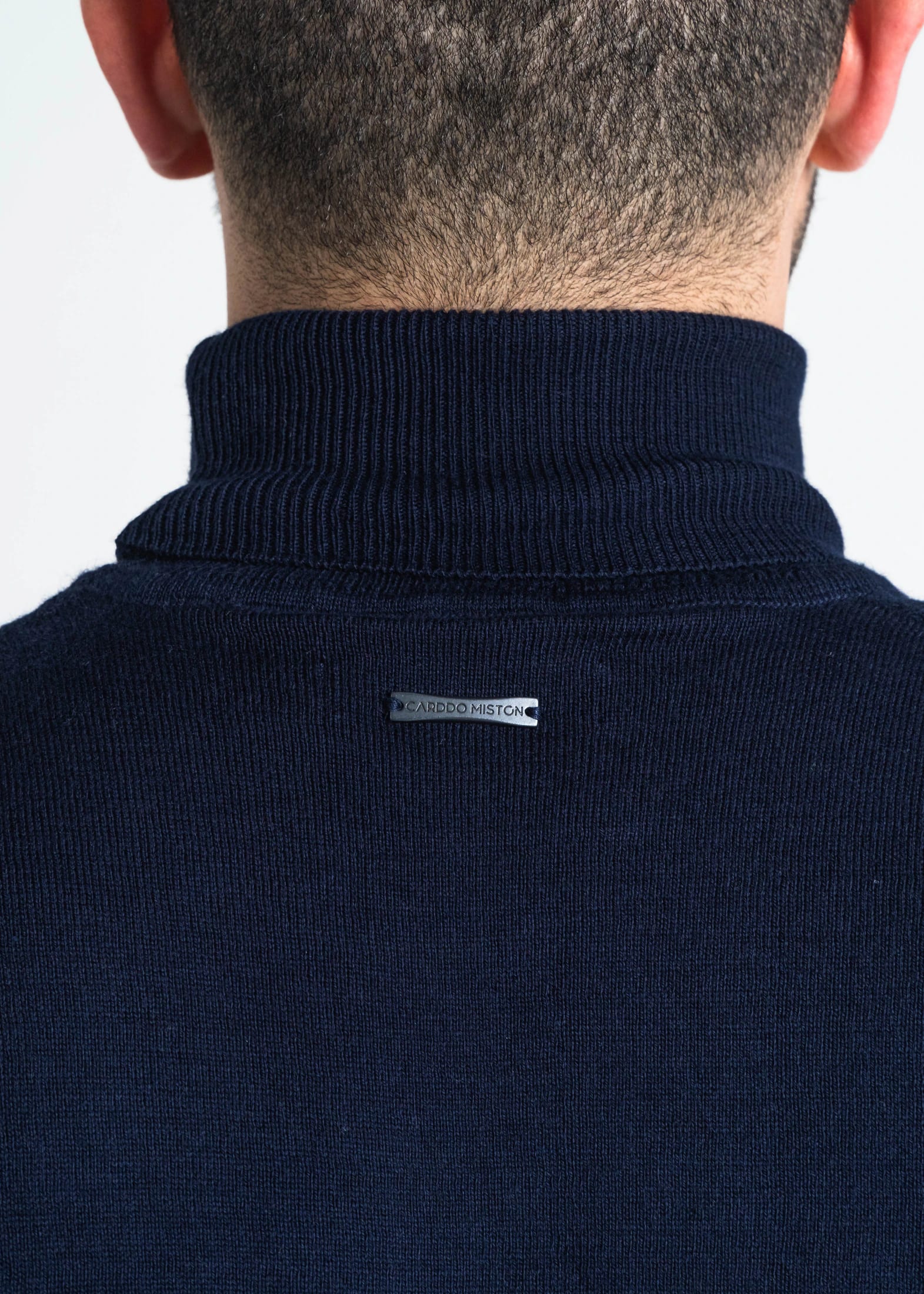 Jersey Cuello Alto Algodón Azul Oscuro - imagen 6
