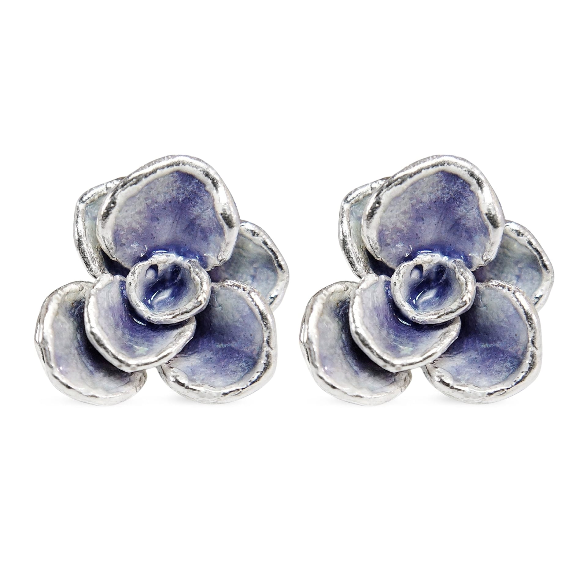 Aretes suculenta Simona en plata esmaltada - imagen 1