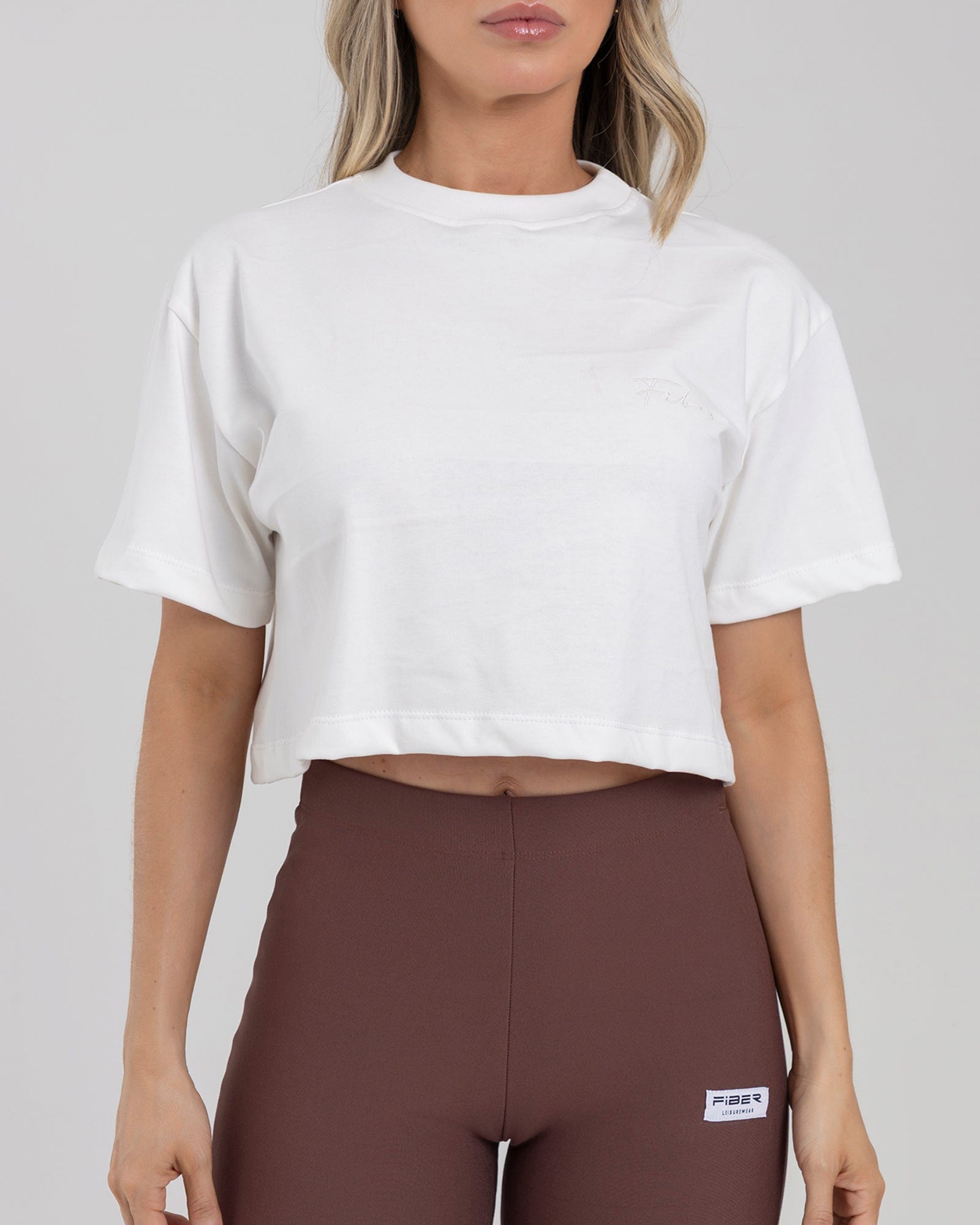 Camiseta crop soft marfil new dawn FIBER - imagen 1
