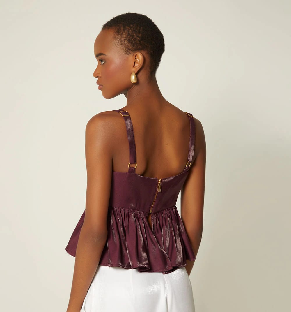Blusa peplum de tiras - imagen 7